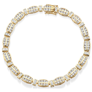 9ct Gold Cubic Zirconia Tennis Bracelet