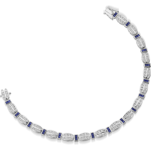 9ct White Gold Cubic Zirconia Tennis Bracelet