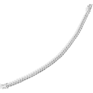 9ct White Gold Cubic Zirconia Tennis Bracelet