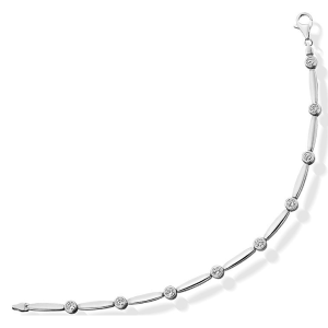 9ct White Gold Cubic Zirconia Tennis Bracelet