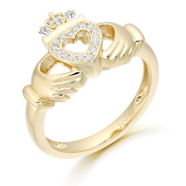9ct Gold Claddagh Ring.