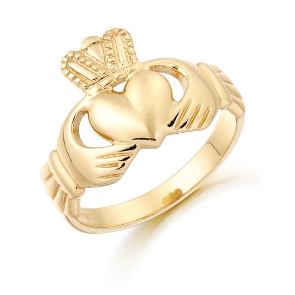 9ct Gold Gents Claddagh Ring