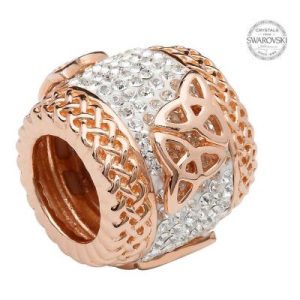 Sterling Silver Swarovski Crystal Celtic Origin Bead Charm