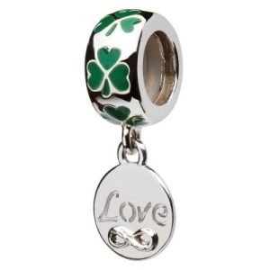 Sterling Silver Shamrock Origin Bead Charm