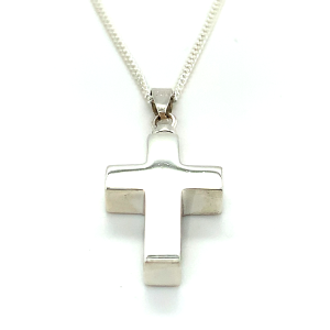Sterling Silver Memorial Cross Pendant