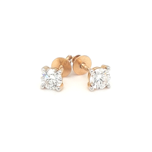 1 Carat Brilliant Cut Diamond Earrings