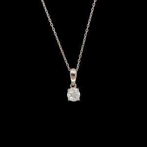 Half Carat Diamond Pendant And Chain.