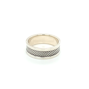 Sterling Silver Mesh Pattern Ring