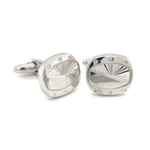 Silver Oval Cuff Links