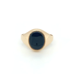 9ct Gold Oval Onyx Ring