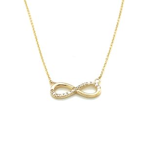 9ct gold Infinity pendant and chain
