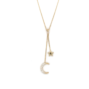 Moon and Star Pendant and chain