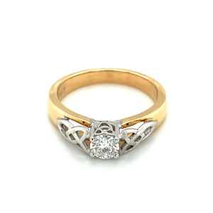 Trinity Knot Diamond Engagement Ring