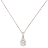 9ct White Gold Tear Diamond Cluster Pendant