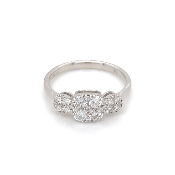 18ct White Gold Diamond Engagement Ring
