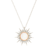 Sterling Silver Crystal Rose Gold Sun Necklace