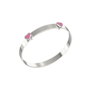 Kids Pink Heart Bangle