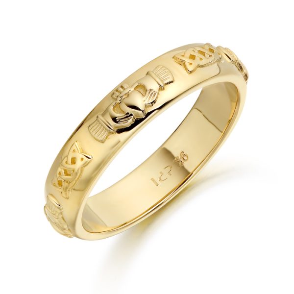9ct Gold Claddagh Wedding Band