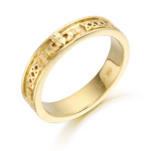 9ct Gold Claddagh Wedding Band