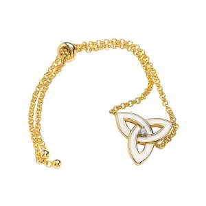 Gold Vermeil Enamel Trinity Knot Bracelet