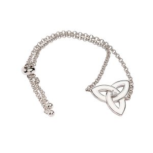 Sterling Silver Enamel Celtic Trinity Knot Bracelet