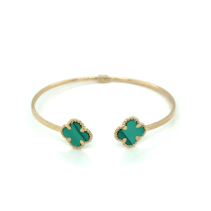 Gold Clover Bangle