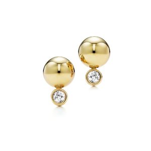 Gold Ball CZ Earrings