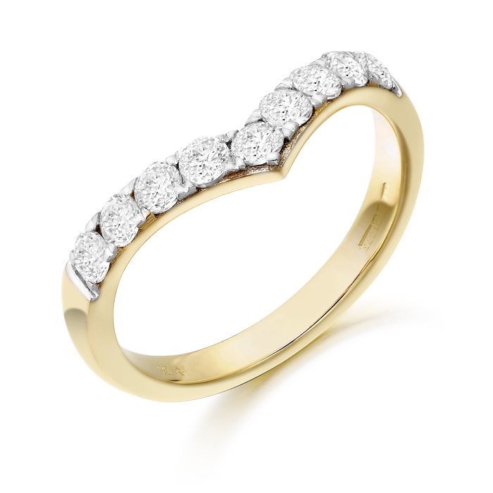 9ct Gold CZ Saddle Ring