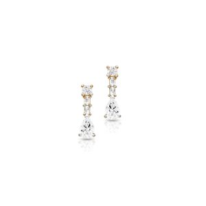 9ct Gold CZ Earrings