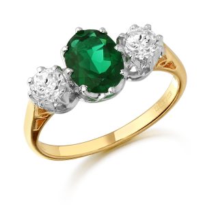 Vintage Style CZ Emerald Ring