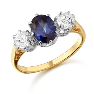 Vintage Style CZ Sapphire Ring