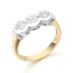 9ct Gold Three Stone CZ Ring