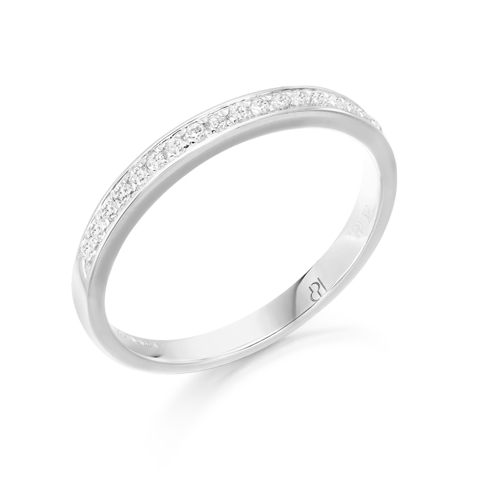 Spanner Ring, 9ct Gold with CZ Detail