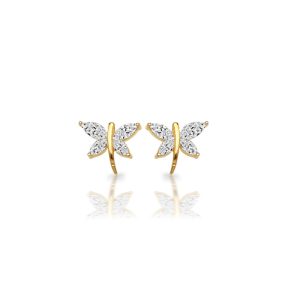 9ct Gold Butterfly Stud Earring