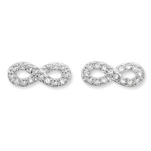 Cubic Zirconia Set Infinity Earrings