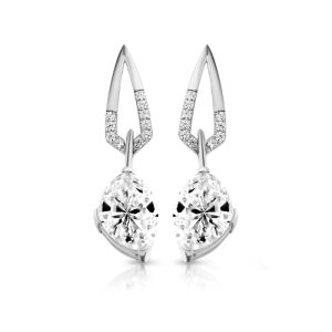 White Gold Drop Earrings