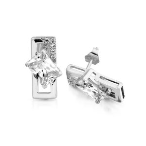 9ct White Gold Earrings