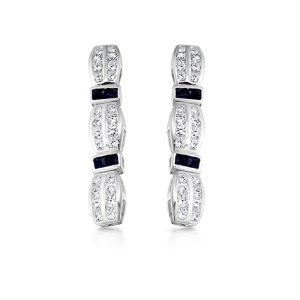 White Gold Sapphire Earrings