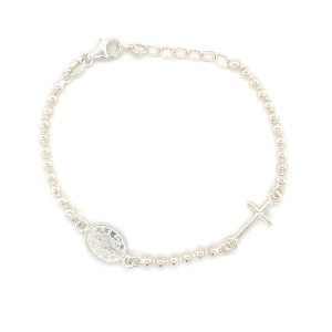 Sterling Silver Cross Bracelet