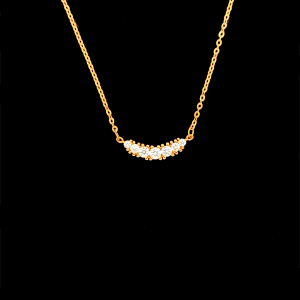 Gold and Diamond Pendant And Chain