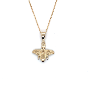 9ct Gold Bumblebee Pendant and Chain