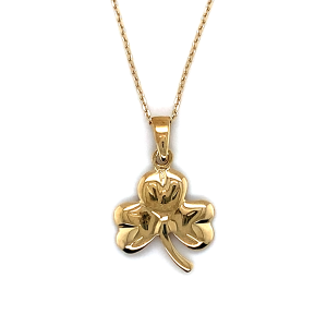 9ct Gold Shamrock Pendant
