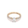 9ct Gold .75ct Oval Cut Lab Diamond Engagement Ring