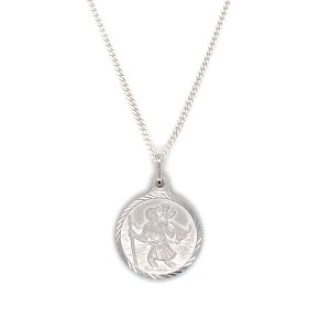 Sterling Silver Saint Christopher Miraculous Medal