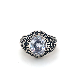 Gents Silver College Ring
