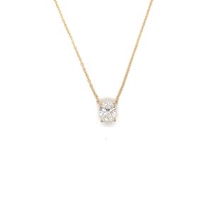 1ct Lab Grown Oval Diamond and 9ct Yellow Gold Chain