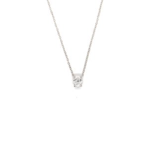 0.5ct Lab Grown Oval Diamond and 9ct White Gold Chain