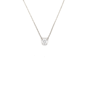 0.5ct Lab Grown Round Diamond and 9ct White Gold Chain