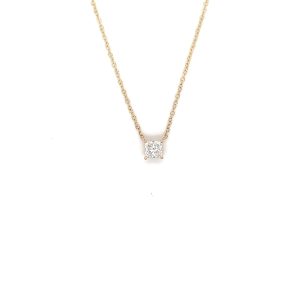 0.5ct Lab Grown Square Diamond and 9ct Yellow Gold Chain