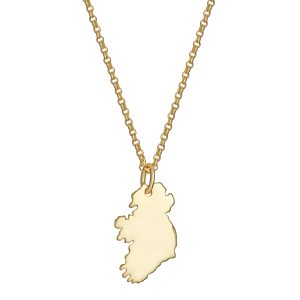 Gold Plated Map Of Ireland Necklace